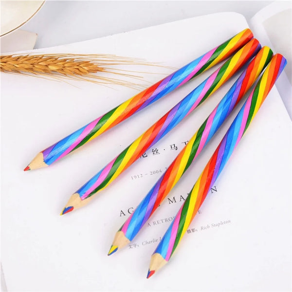 Regenbogen Buntstifte 4-in-1 – Magische Farbverlauf Stifte für Kinder & Schule