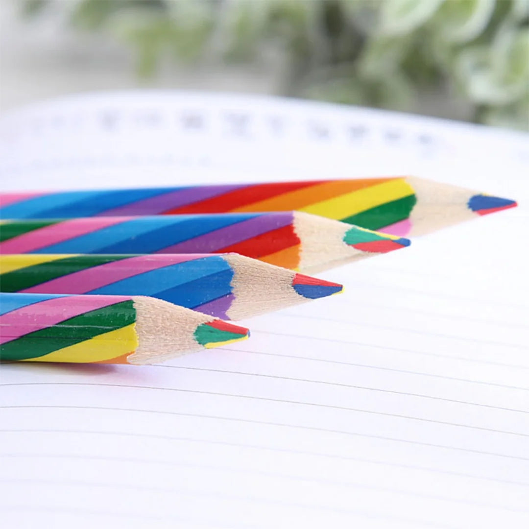 Regenbogen Buntstifte 4-in-1 – Magische Farbverlauf Stifte für Kinder & Schule