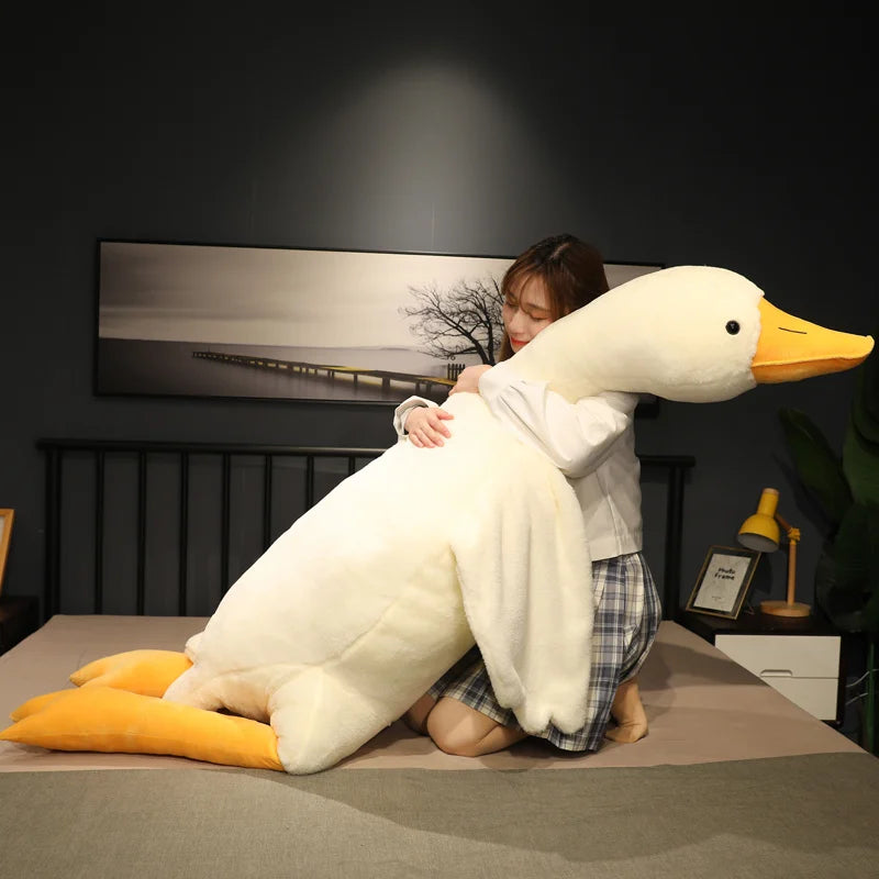 Plüsch Ente XXL 50–190cm – Riesiges Kuscheltier Schlafkissen Weich & Flauschig