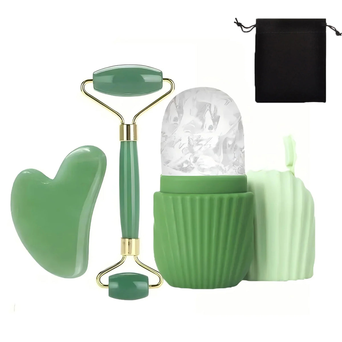 Ice Face Roller Set – Gesichtsroller & Gua Sha für Lifting & Hautpflege