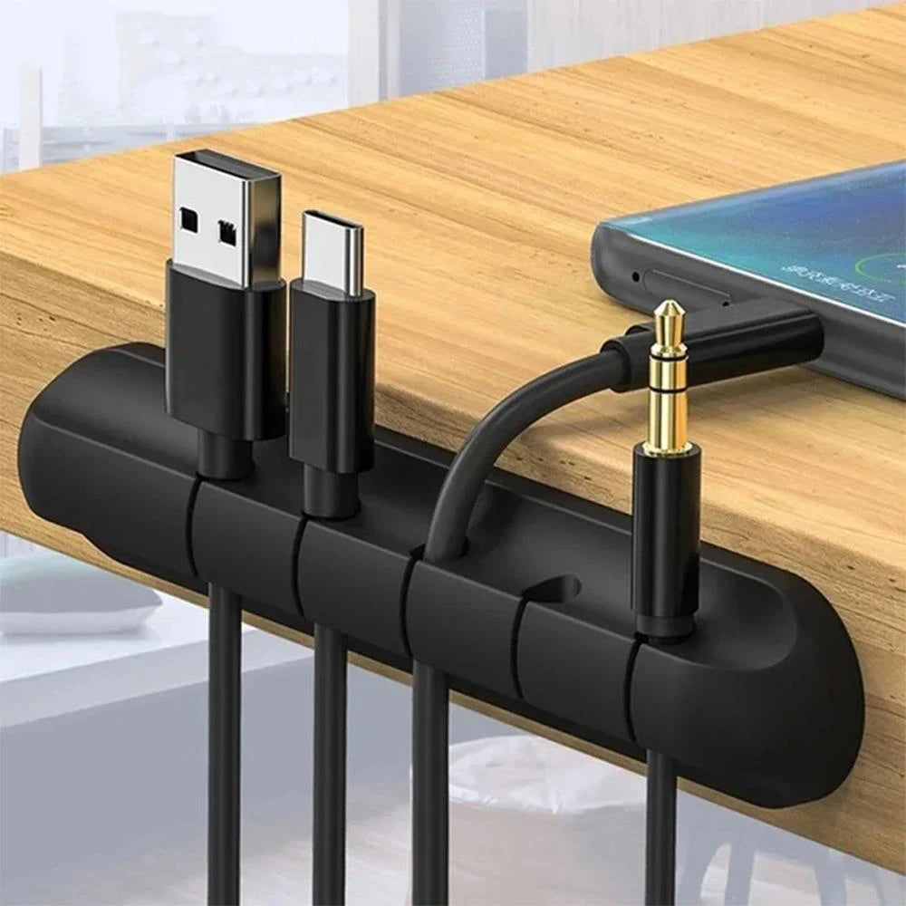 Selbstklebende Kabelhalter Clips – Silikon Kabelmanagement für Schreibtisch & Ladekabel | USB, Kopfhörer & Netzkabel Organizer