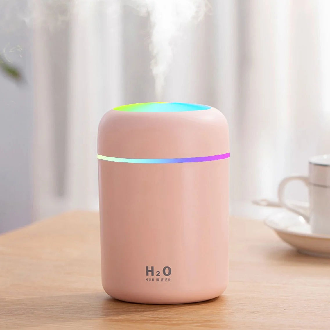 300ml Aroma Diffusor – Luftbefeuchter mit LED & ätherischen Ölen USB
