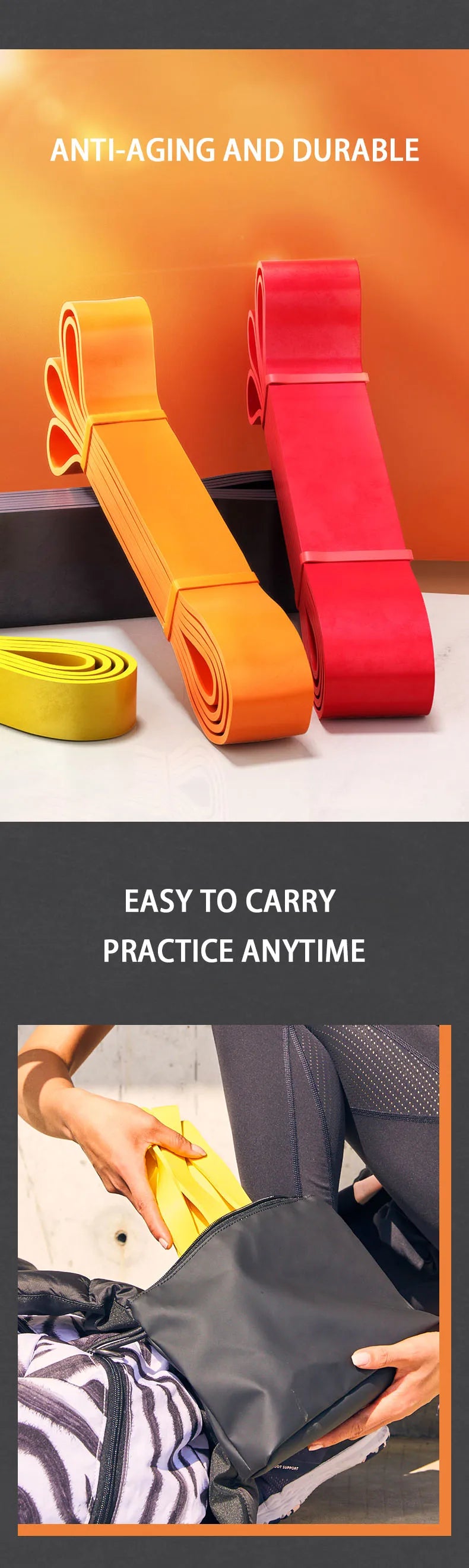Fitness Widerstandsband Latex – Yoga & Krafttraining Resistance Band mit verschiedenen Stärken | Muskelaufbau & Bodyforming