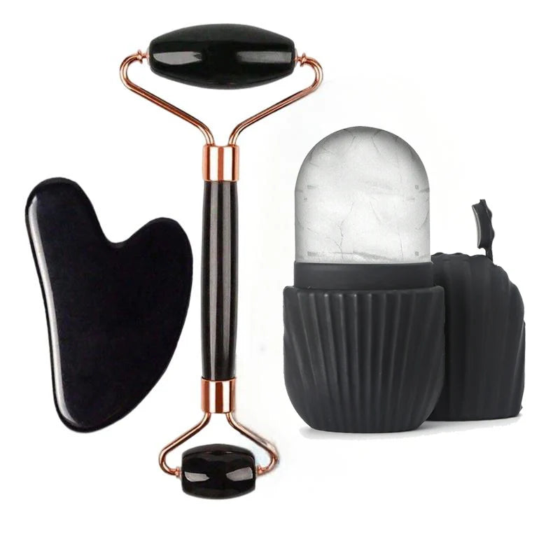 Ice Face Roller Set – Gesichtsroller & Gua Sha für Lifting & Hautpflege