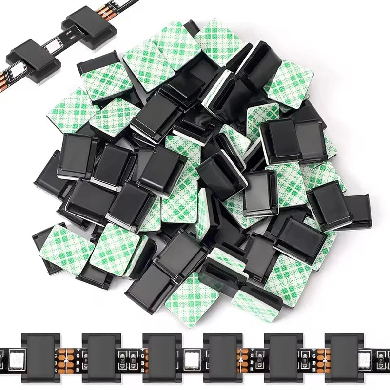 50x Kabel Clips Selbstklebend – Montagesockel für Kabel & LED Streifen | Starke Haftung & Einfache Installation