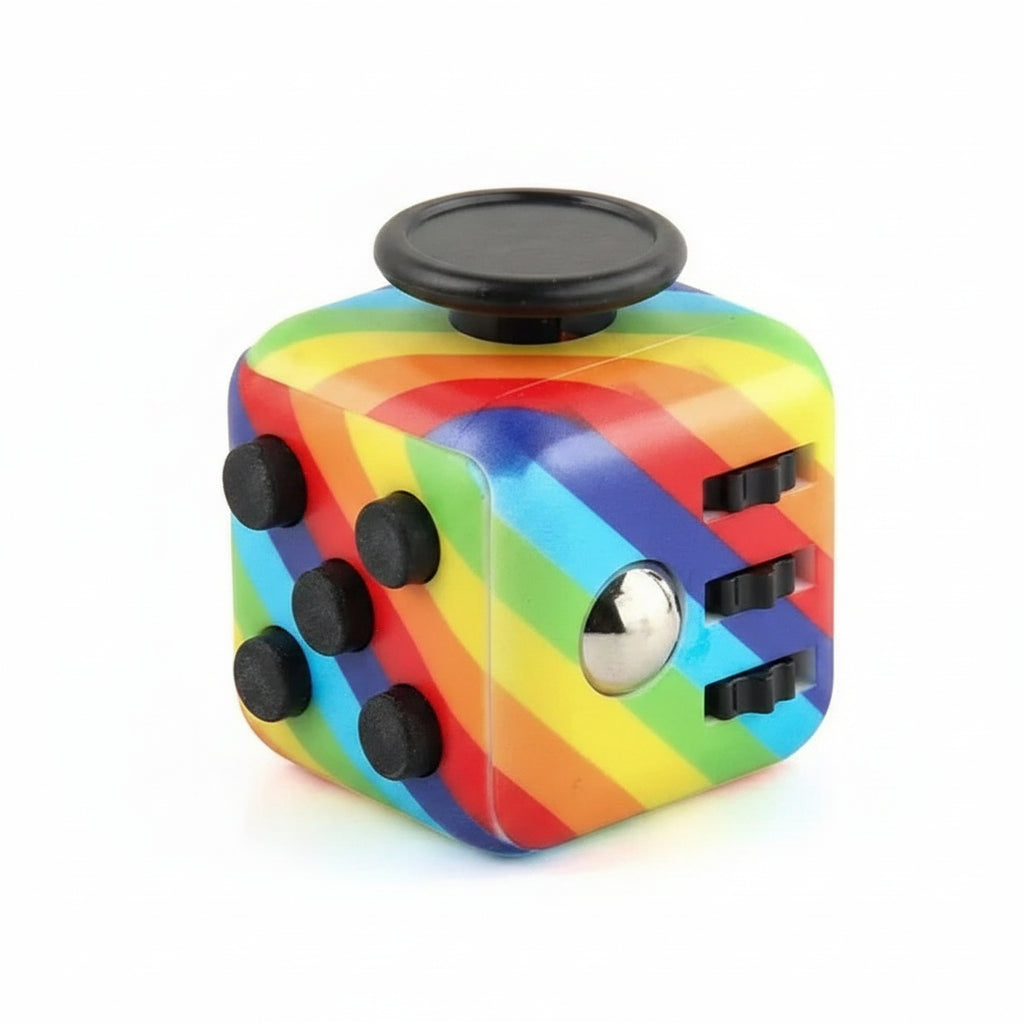 Fidget Würfel Antistress – Infinity Stress Spielzeug mit Klick & Magnet für Erwachsene
