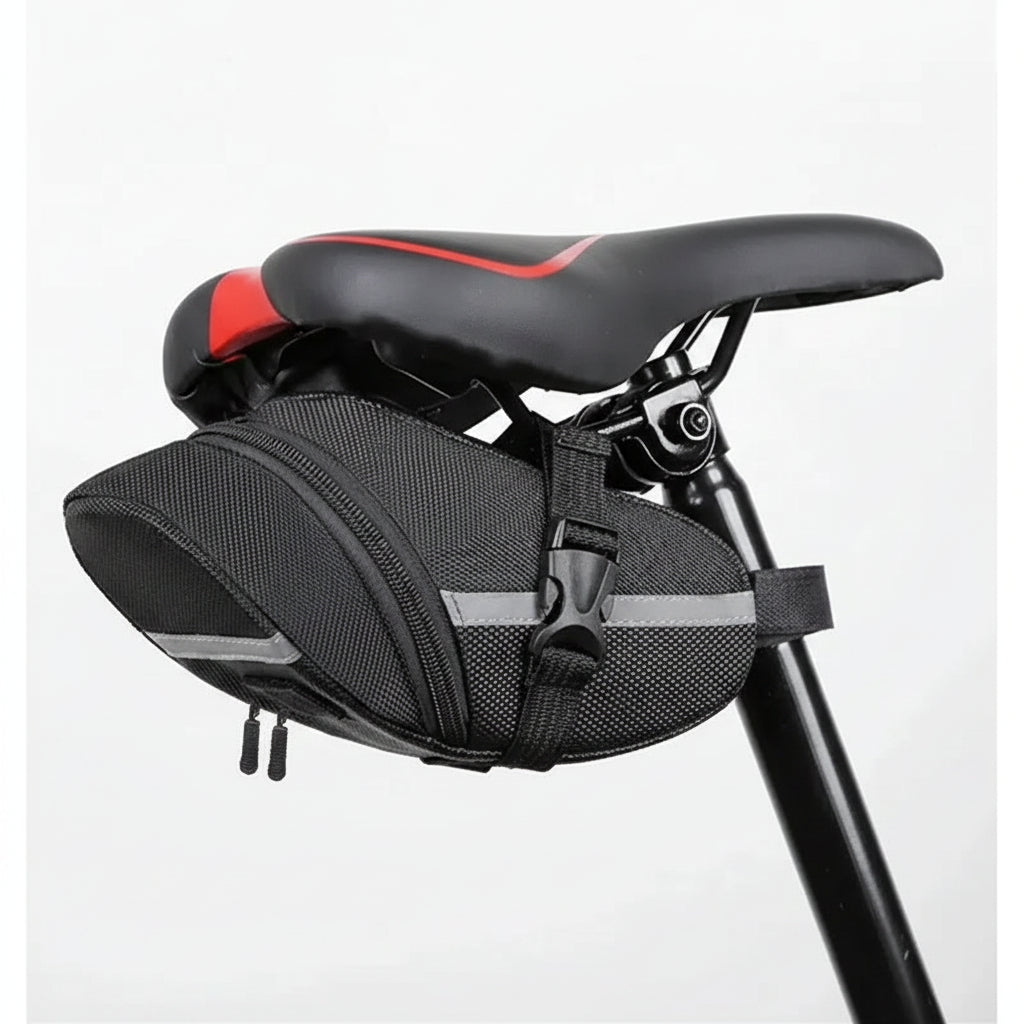 Fahrrad Satteltasche mit Quick Release – Wasserdichte Bike Tasche mit Rücklicht Halter | Rennrad & MTB Zubehör