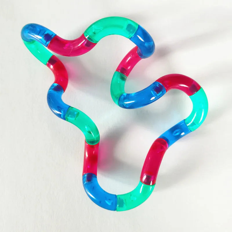 Fidget Drehseil Regenbogen – Verformbares Antistress Spielzeug, Leuchtend & Kreativ