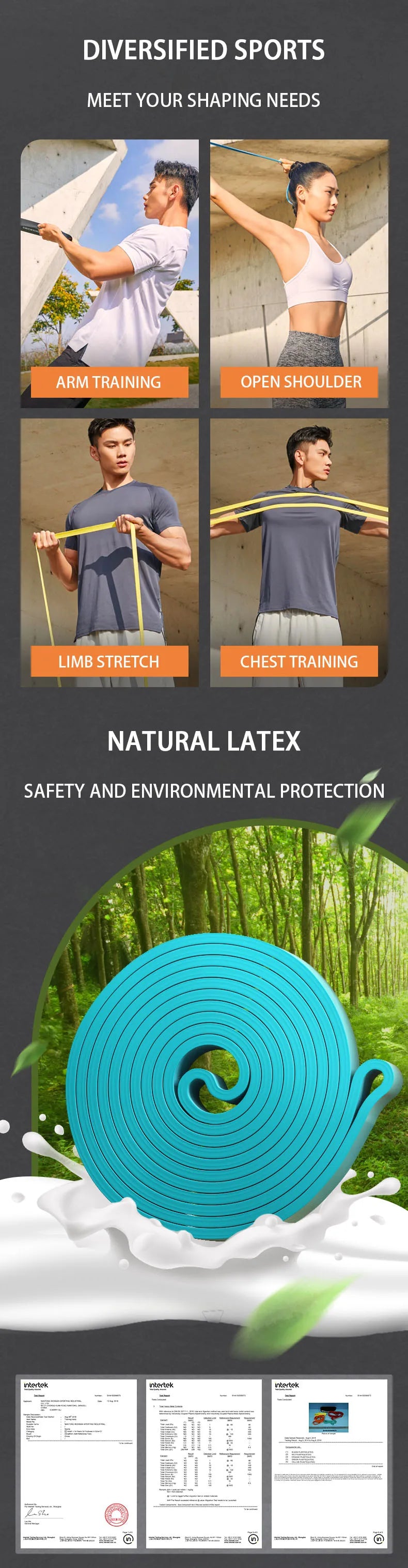 Fitness Widerstandsband Latex – Yoga & Krafttraining Resistance Band mit verschiedenen Stärken | Muskelaufbau & Bodyforming