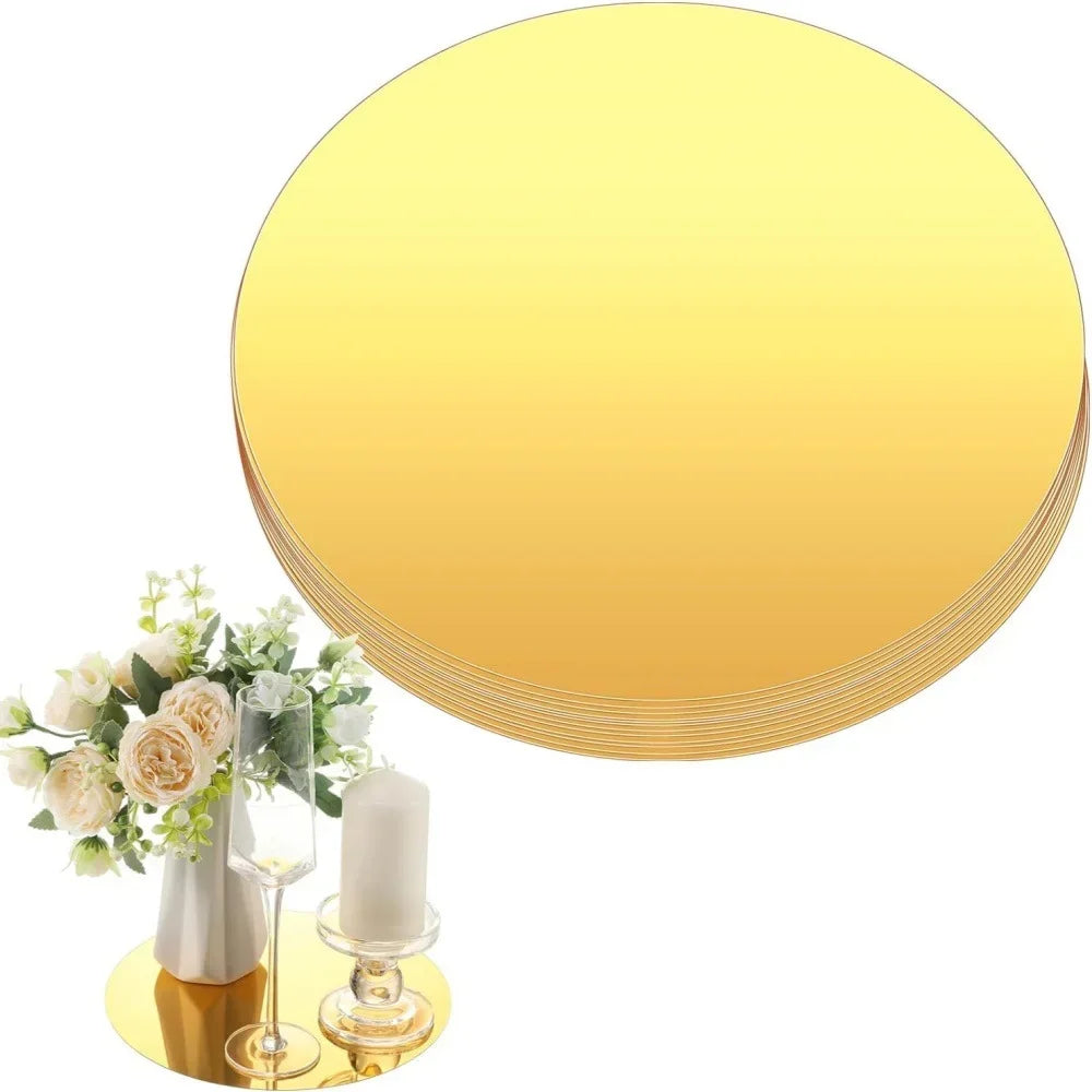 Runde Acrylspiegel 20 cm – Spiegeltablett für Tischdeko, Hochzeit & Kerzen (Set 2–6 Stück)