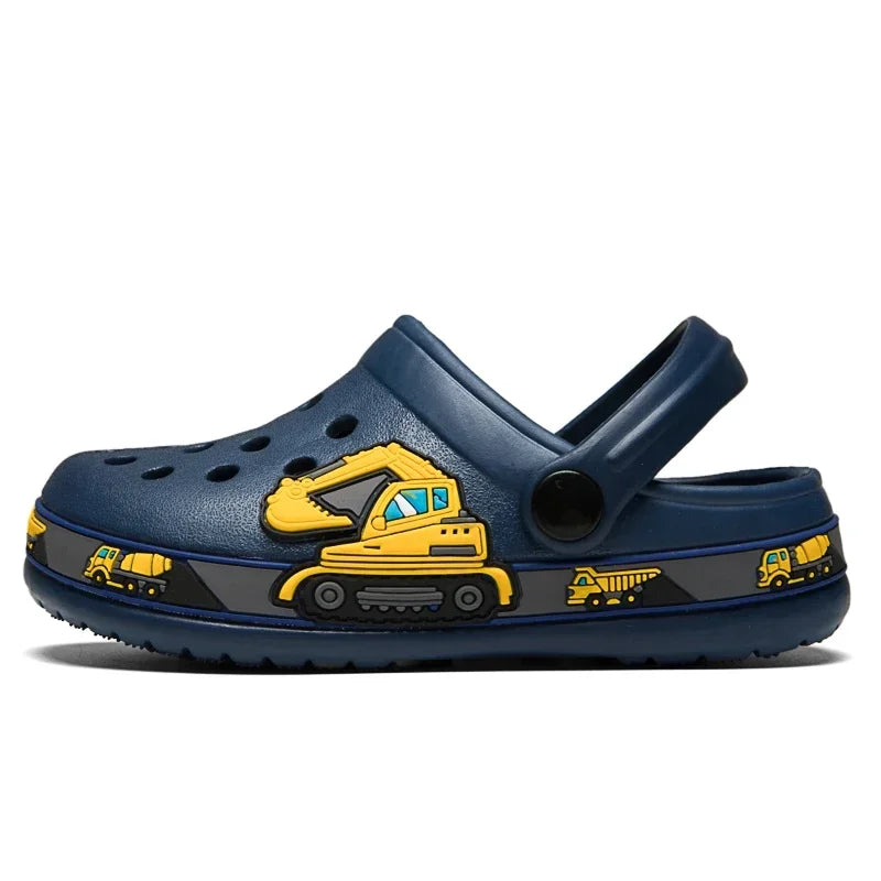 Kinder Clogs Bagger – Jungen Hausschuhe Sommer Atmungsaktiv & Rutschfest