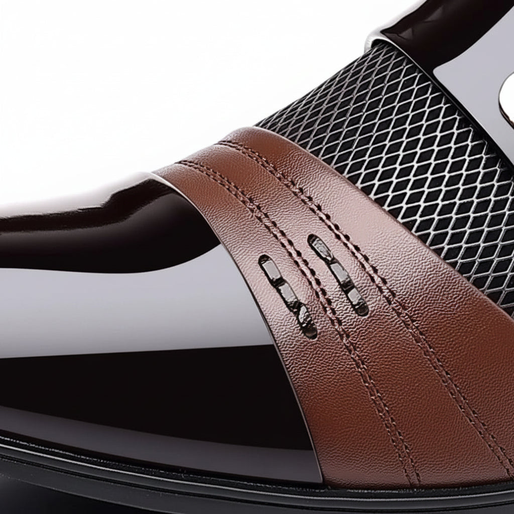 Oxford Schuhe Herren Lack Leder – Elegante Hochzeit & Business Schuhe mit spitzer Form | Slip-On Dress Schuhe 38–48