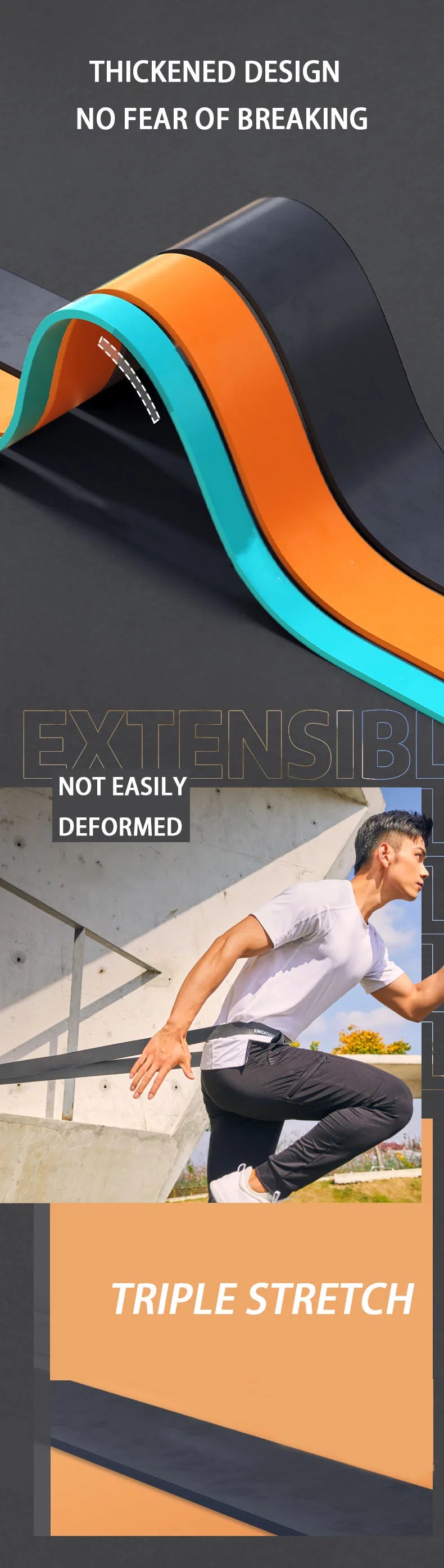Fitness Widerstandsband Latex – Yoga & Krafttraining Resistance Band mit verschiedenen Stärken | Muskelaufbau & Bodyforming