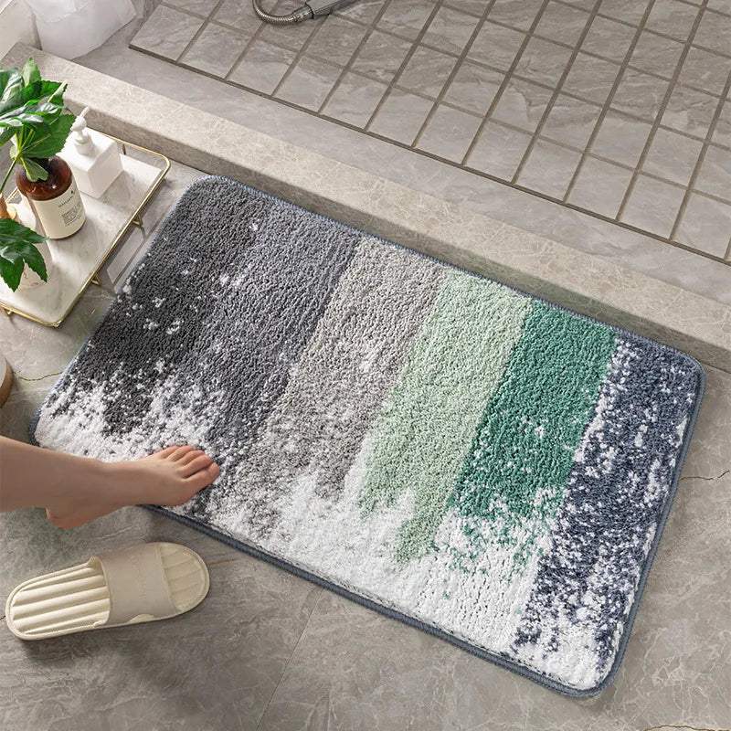 Badematte Rutschfest & Saugstark – Badezimmer Teppich mit Gummiboden, Modern & Vielseitig