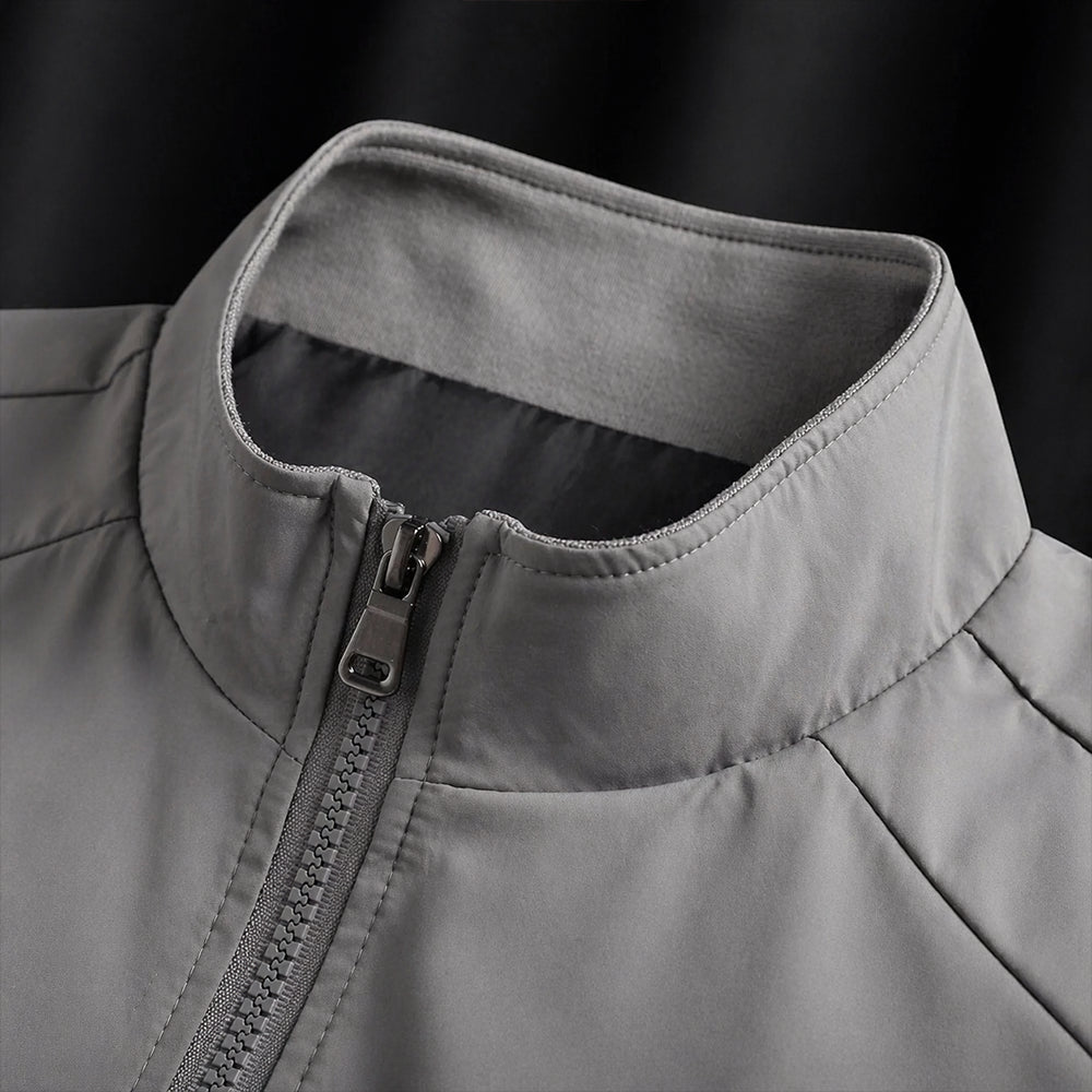 Herren Freizeitjacke mit Stehkragen und Reißverschluss